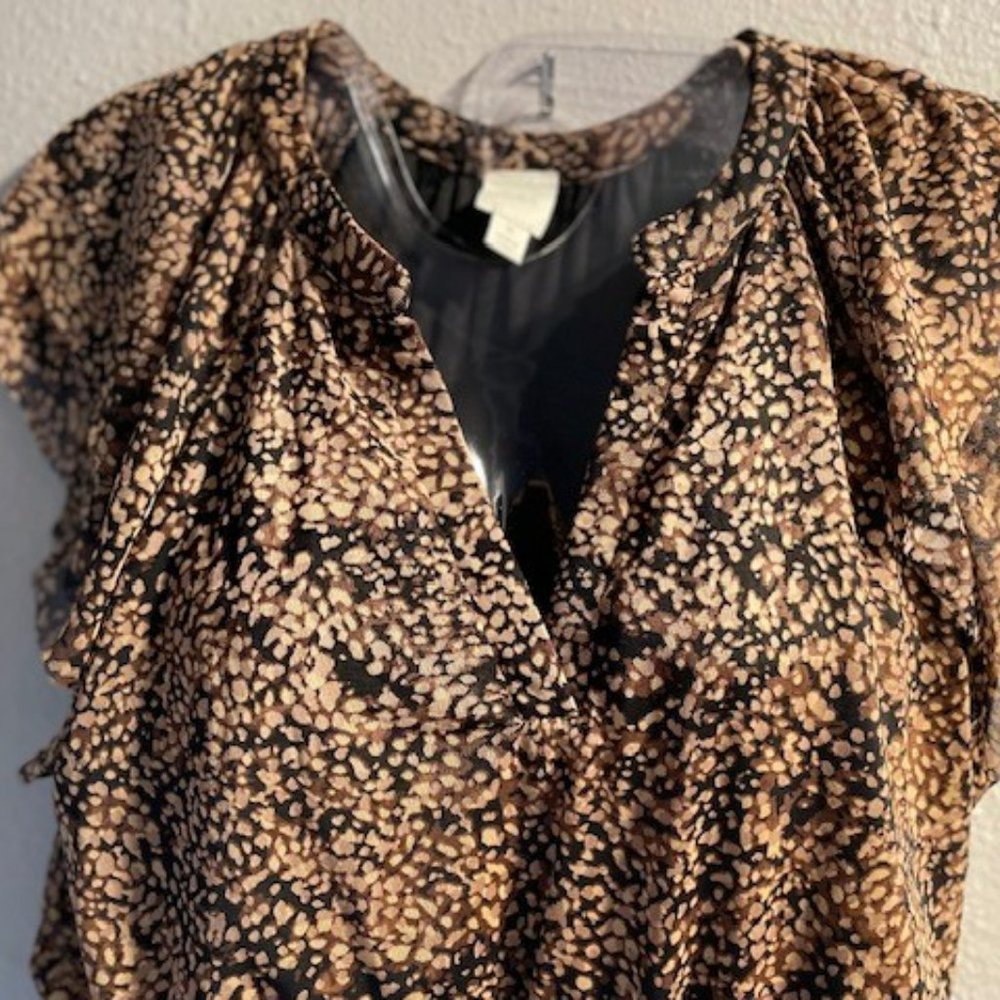 V Neck Sleeveless Multi Layer Dress